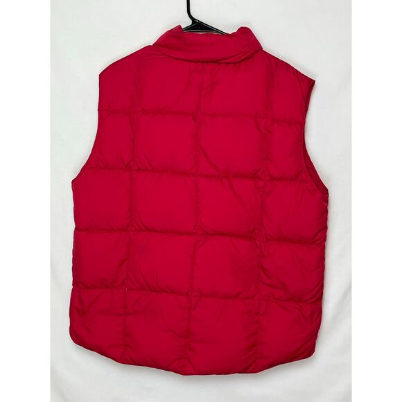 Lands’ End Men’s Large 42-44 Red Button Down Vest 95694 Sleeveless Casual Retro - Picture 2 of 6